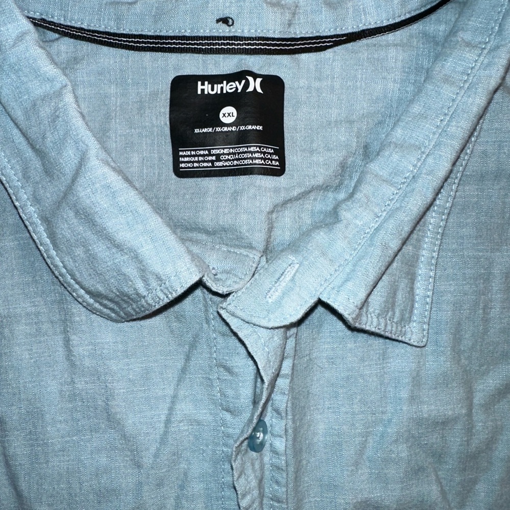 Hurley Men's Light Blue Casual Shirt